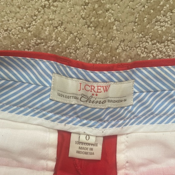 J. Crew Chino Shorts Red/Orange - Picture 2 of 5